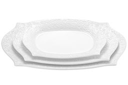 Набор 3 фигурных блюд 30*20*2,5 см "Розы"