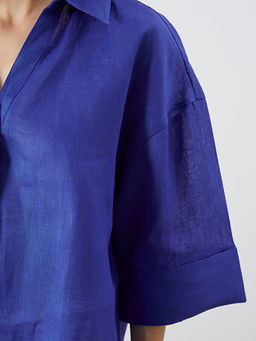 Oversize %100 Keten Kad?n G?mlek