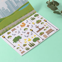 Наклейки в книжке «Окружай-ка», 3 фона, 20.7×14.2 см