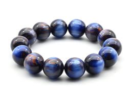 Браслет из полимера шарик 16мм цв.синий