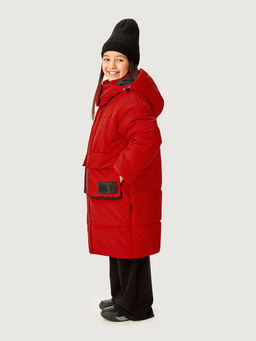 Пальто 6з4826 красный