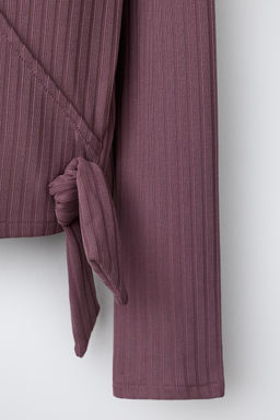 CAMISETA CRUZADA CANAL? BALLET / P?rpura - Zara фото 7