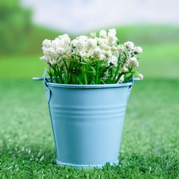 Цена за 3 шт. Кашпо «Ведерко Томми», 6×6 см, голубое