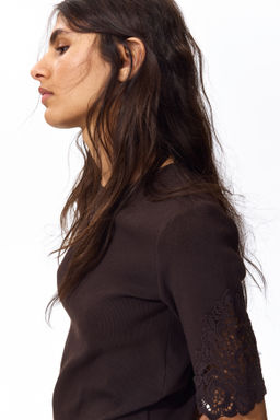 Top de canal? con inserciones de encaje - H&m фото 5