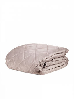 Покрывало велюр 260x260 светло-коричневый велюр - Lucky фото 2