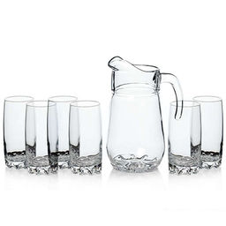 "Сильвана (Dance)" Набор для воды стеклянный 7 предметов: кувшин 1,35л, д9см, h24см, стаканов 387мл, д6см, h14см - 6шт, цветная коробка, Pasabahce (Россия)