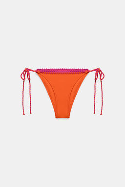 BRAGUITA BIKINI CROCHET LAZADAS / Naranja - Zara фото 4