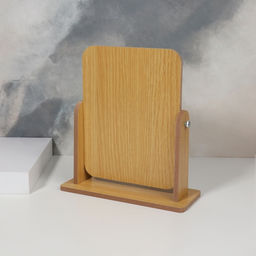 Зеркало настольное, прямоугольное, 22×24.5×9 см, (17×22 см), деревянное