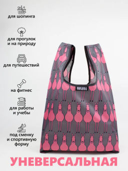 Мод.3, Сумка-майка маленькая Принт (SS3pr). Розовые лошадки НОВИНКА!!!!