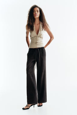 Pantal?n denim con cintura el?stica - H&m фото 7