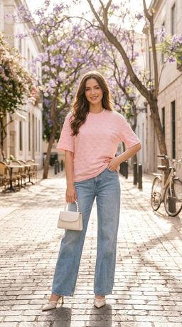 Футболка сердечки-рюши-жаккард хлопковая - Knitka wear фото 19