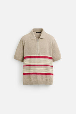 KNIT QUARTER-ZIP POLO SHIRT - Zara фото 7