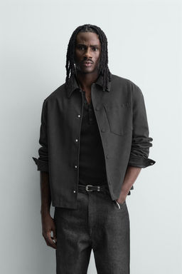 SOBRECAMISA EFECTO ANTE / Negro - Zara фото 2