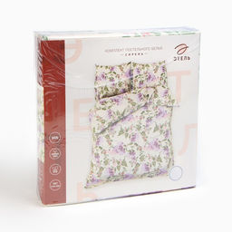 Постельное бельё Этель Дуэт Сирень 143х215 см-2 шт, 220х240 см, 70х70 см-2 шт,100% хлопок, бязь  фото 12