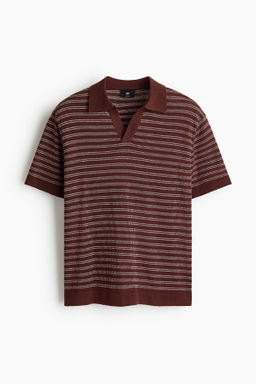 Polo en mezcla de lino Regular Fit