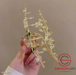 Заколка-краб для волос с цветочным принтом