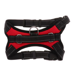 Шлейка К7 мягкая светоотражающая, размер L, ОГ 64-86 см, вес 18-27,5 кг, красная - Пижон фото 4