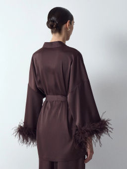 Блузка-кимоно с перьями, B2724/samali