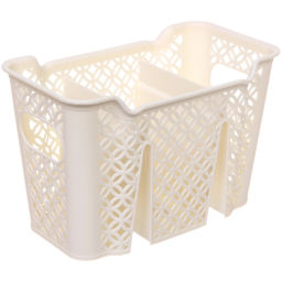 Цена за 3 шт. Подставка для столовых приборов пластиковая "Колечки" 3отделения, 19*11*12,5см, микс цветов