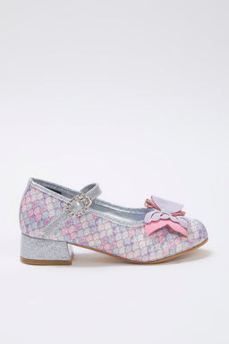 Trendyol Shoes Lila Deniz K?z? Tasl? Toka Detayl? Simli Mary Jane K?z Cocuk Kids Babet TAKSS25BE00036 - Trendyolmilla фото 4