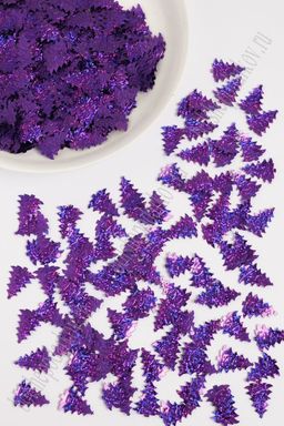 Пайетки "Елочки" 2,2*1,6 см/50 гр (SF-1139) фиолетовый