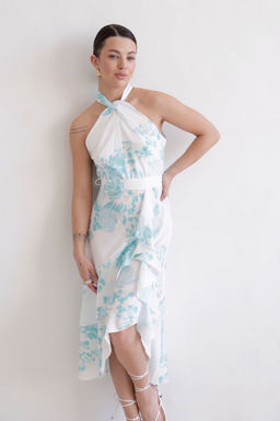 Martichelli Платье с голубым цветочным принтом  фото 7