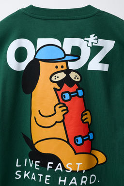 CAMISETA ESTAMPADA SKATE / Verde