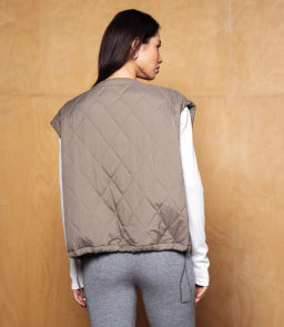 Жилет #КТ750, бежево-серый - Dommod фото 3