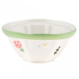 "Зефир" Салатник фарфоровый 780мл, д17,5х8см, фигурный, цветной декор, отводка (Китай)