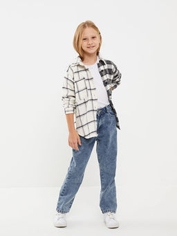 Basic Pamuklu K?z ?ocuk Jean Pantolon