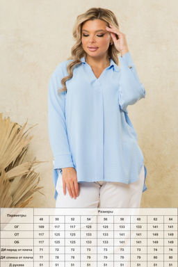 Блуза Р-342 из ткани с эффектом жатки - Ajour фото 20