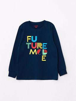 Bisiklet Yaka Bask?l? Uzun Kollu Erkek ?ocuk Pijama Tak?m? - Waikiki фото 2