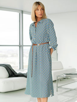 VILATTE / Платье из вискозы с лиоцеллом, с ремешком