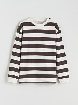 Bisiklet Yaka ?izgili Erkek ?ocuk Ti??rt