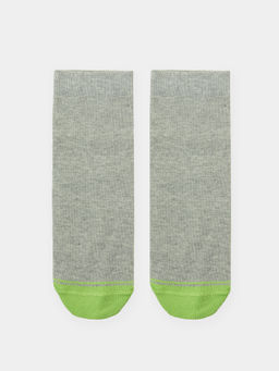 Цена за 5 пар! Носки детские серо-салатовые с рисунком в виде полоски - Mark formelle фото 3