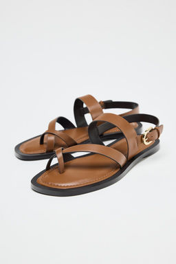TOE-POST STRAPPY SANDALS - Zara фото 7