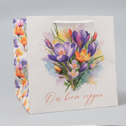 Пакет квадратный От всей души, 30 х 30 х 30 см