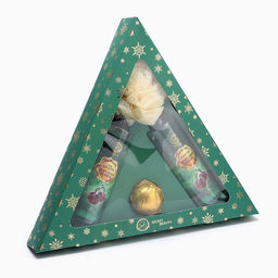 УЦЕНКА Новогодний подарочный набор косметики Новогодний экспресс, с ароматом вишни и корицы. Зеленая серия - SB BEAUTY фото 2