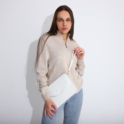 Сумка-клатч на магните, ремешок на запястье, цвет белый - Simaland фото 7