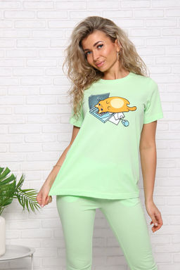Пижама женская Натали 57141 футболка и брюки из кулирки  фото 6