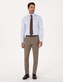 A__k Mavi Slim Fit %100 Pamuk Non Iron Kolay _t_lenebilir Klasik G_mlek - Cacharel фото 4