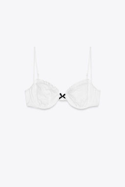 CONTRAST BOW RUFFLE BIKINI TOP - Zara фото 4