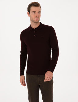 Bordo Slim Fit Basic Kazak
