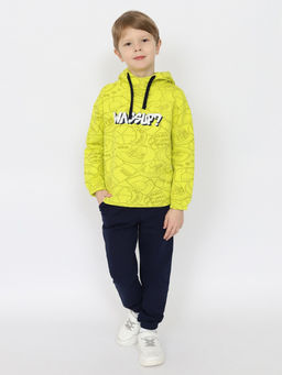 CRB wear/CSKB 90231-36-391 Костюм для мальчика (толстовка, брюки),лайм-темно-синий/Ex.Cherubino