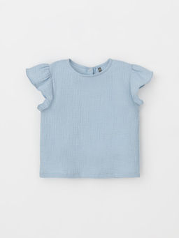 ТК 30003/нежно-голубой фуфайка-топ для дев