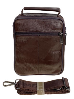Сумка мужская из натуральной кожи, цвет коричневый - Greta фото 2