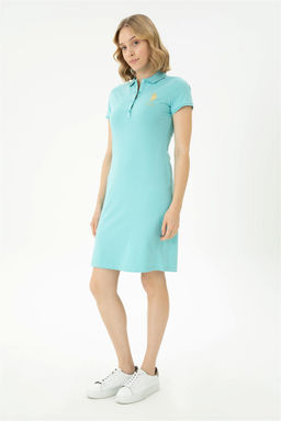 Женское трикотажное платье зеленого цвета - U.s. polo assn фото 10