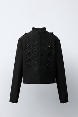 CHAQUETA ENTALLADA BOTONES / Negro