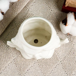 Декоративный горшок для цветов «Ангел», 250 мл, 13×8×9 см, керамический, белый