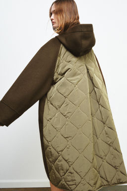 PARKA COMBINADA CON LANA ZW COLLECTION LIMITED EDITION / Khaki - Zara фото 4